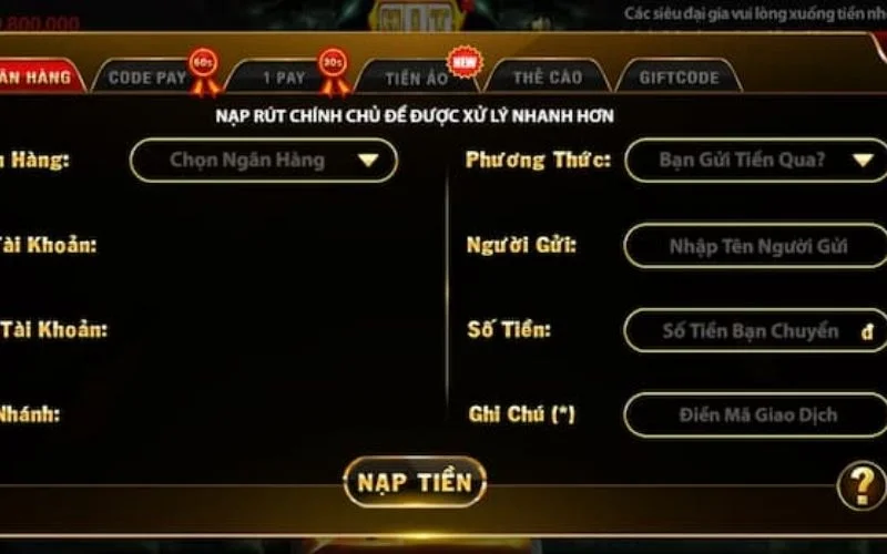 Chuyển bằng ngân hàng nhanh chóng